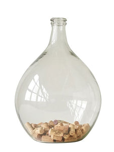 Round Bottleneck Glass Vase