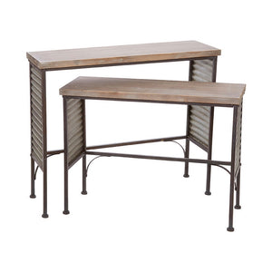 Wood and Metal Nesting Tables